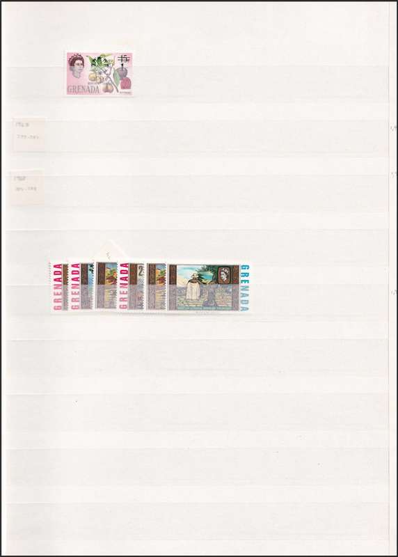 Red Stockbook (8 page/16 Sides) in Good Condition with Mint/Used Grenada