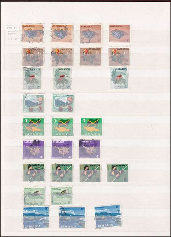 Red Stockbook (8 page/16 Sides) in Good Condition with Mint/Used Jamaica - Good Value