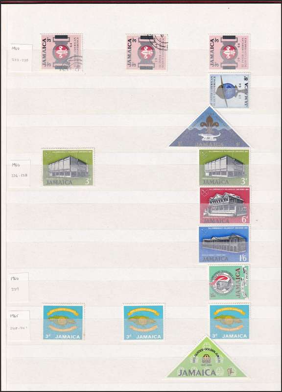 Red Stockbook (8 page/16 Sides) in Good Condition with Mint/Used Jamaica - Good Value