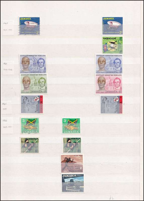 Red Stockbook (8 page/16 Sides) in Good Condition with Mint/Used Jamaica - Good Value