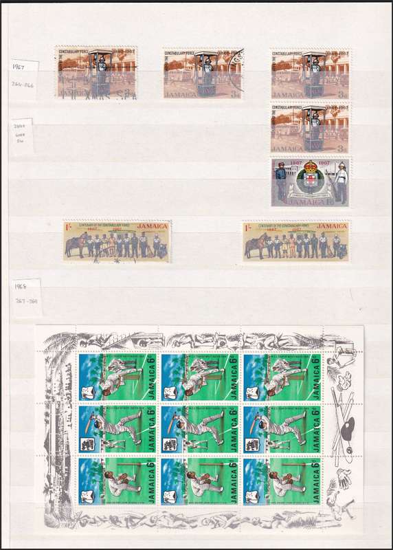 Red Stockbook (8 page/16 Sides) in Good Condition with Mint/Used Jamaica - Good Value