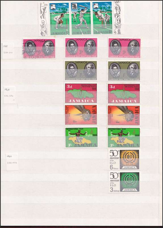 Red Stockbook (8 page/16 Sides) in Good Condition with Mint/Used Jamaica - Good Value