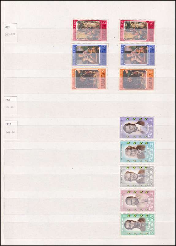 Red Stockbook (8 page/16 Sides) in Good Condition with Mint/Used Jamaica - Good Value