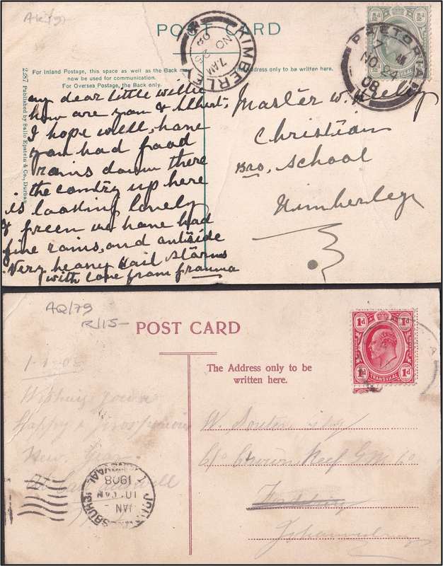 Early Transvaal/ZAR Postcards/Covers/Postmarkng (x14)- Nice Study Lot