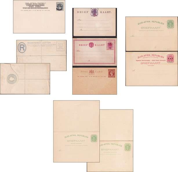 Pre-Union Unused PCs/Briefkaart/Letter (x8) - ORC, CoGH, ZAR & Natal
