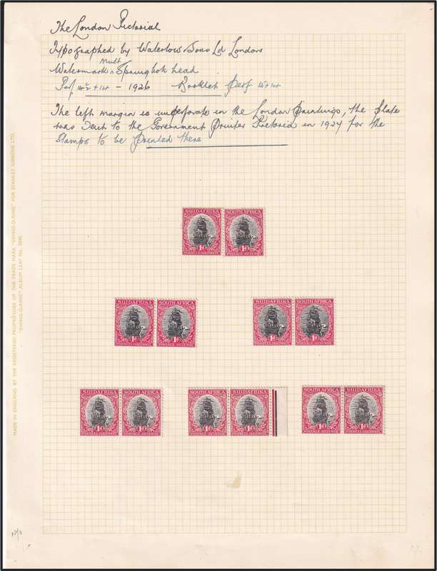 1926/7 Union London Printing Issues Written Up Study on Pages & Varieties