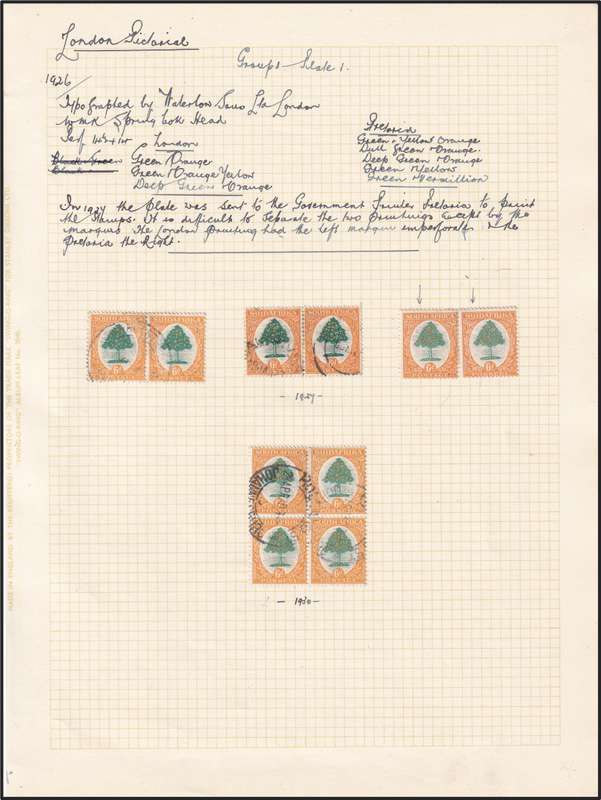 1926/7 Union London Printing Issues Written Up Study on Pages & Varieties