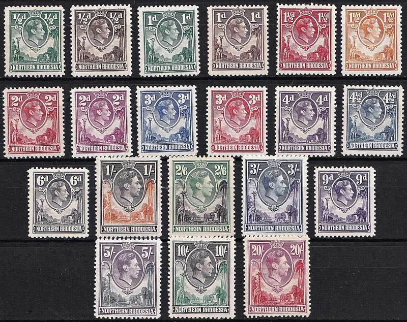 1938 Northern Rhodesia KGVI  MM(*) Set @ CV  R5,864