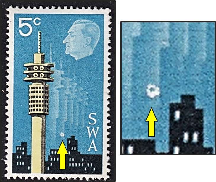 1971 SWA 5c UMM(**) With "MOON" Flaw - Rare