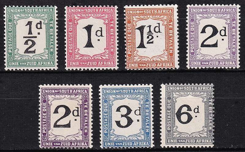 1922/6 Union Postage Due set CC.11/16 Including CC.14d MM/UMM @ R731