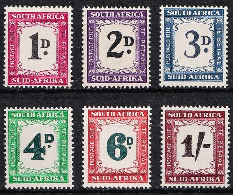 1950/58 Union Postage Due UMM(**) Set, CC.38/43  @ CV  R651
