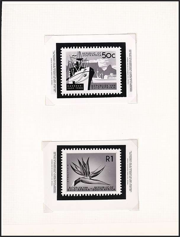 1961 RSA 1st Definitive Complete Set of Philatelic Buro Media Releases/Proofs