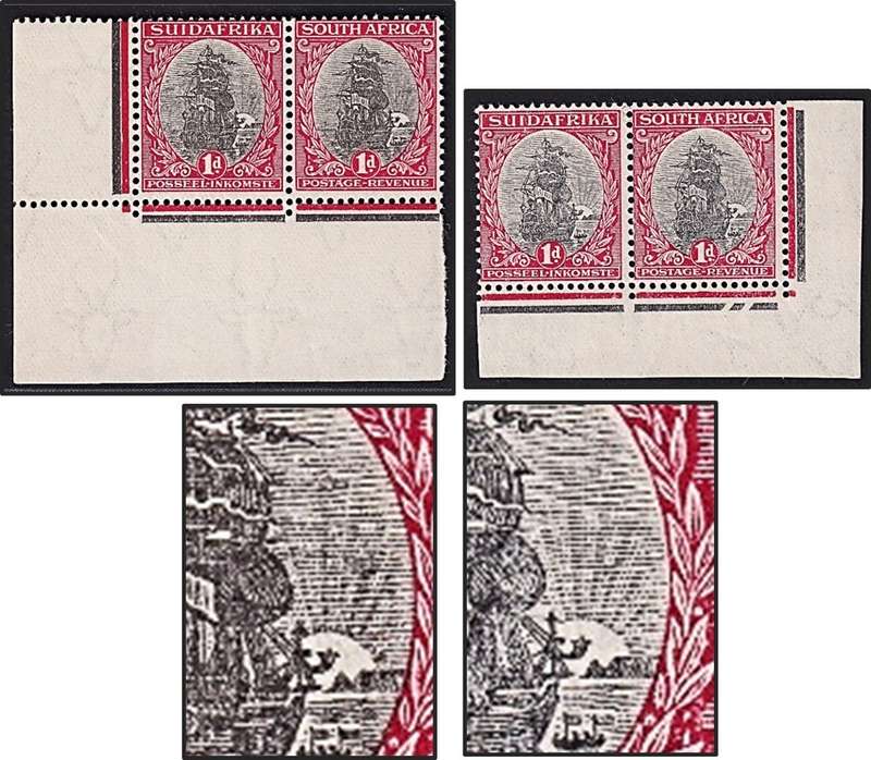 1930 Union 1d MM(*) CC.29P Proving Corners - Smudged Sunrays on Both Blocks - Rare!