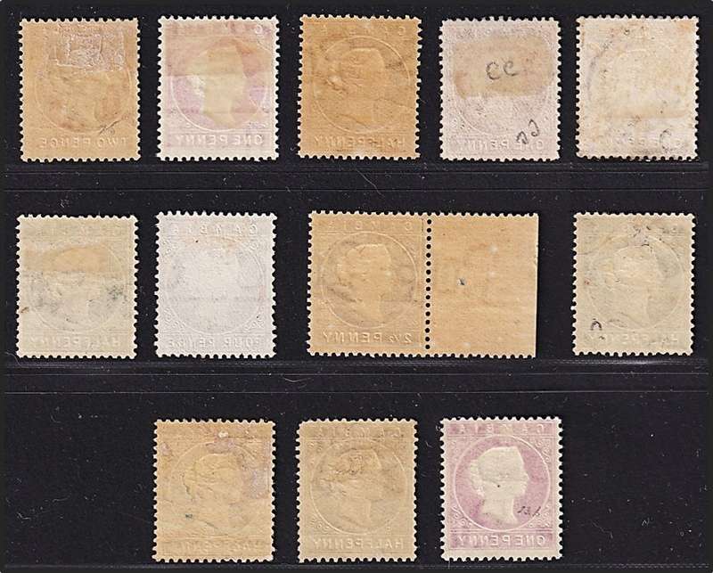1874-1886 Gambia Queen Victoria MM(*) & Used Unsorted Selection - High CV Lot!