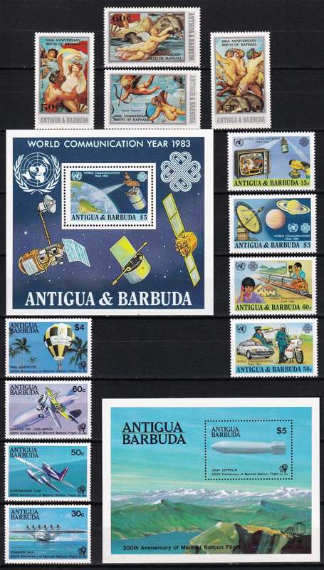 1983 Antigua & Barbuda UMM(**) Sets & Minisheets @ CV  R1,500+