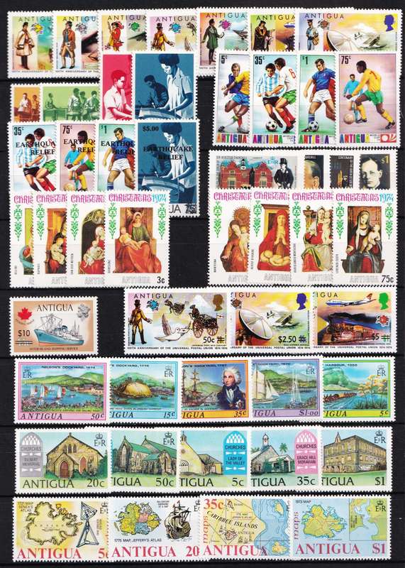 1970/5 Antigua UMM(**) Sets  @ CV  R2,450+