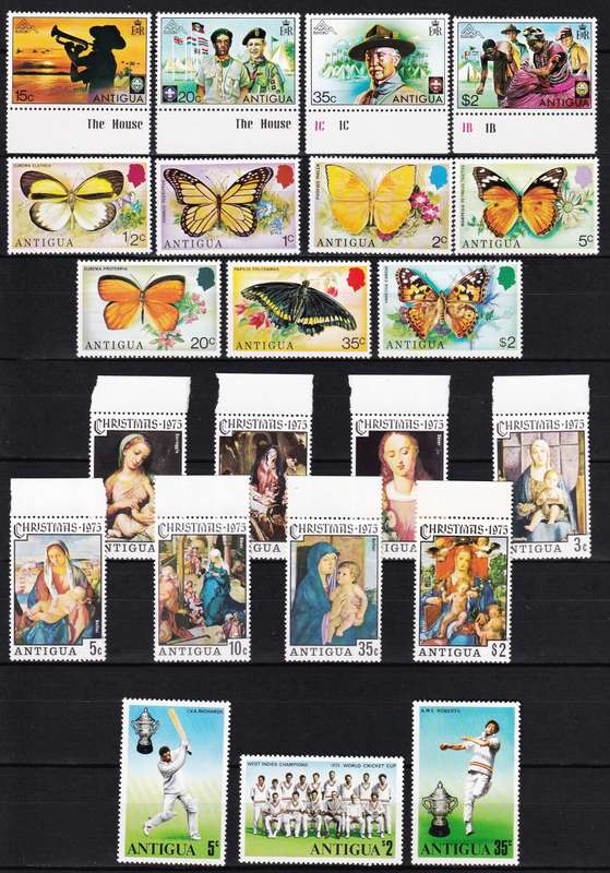 1970/5 Antigua UMM(**) Sets  @ CV  R2,450+