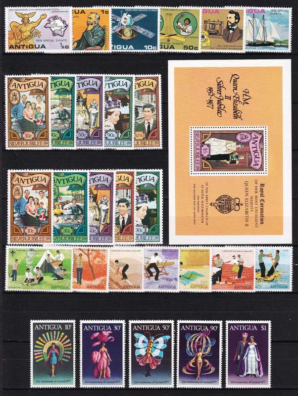 1976/8 Antigua UMM(**) Sets  @ CV  R2,850+