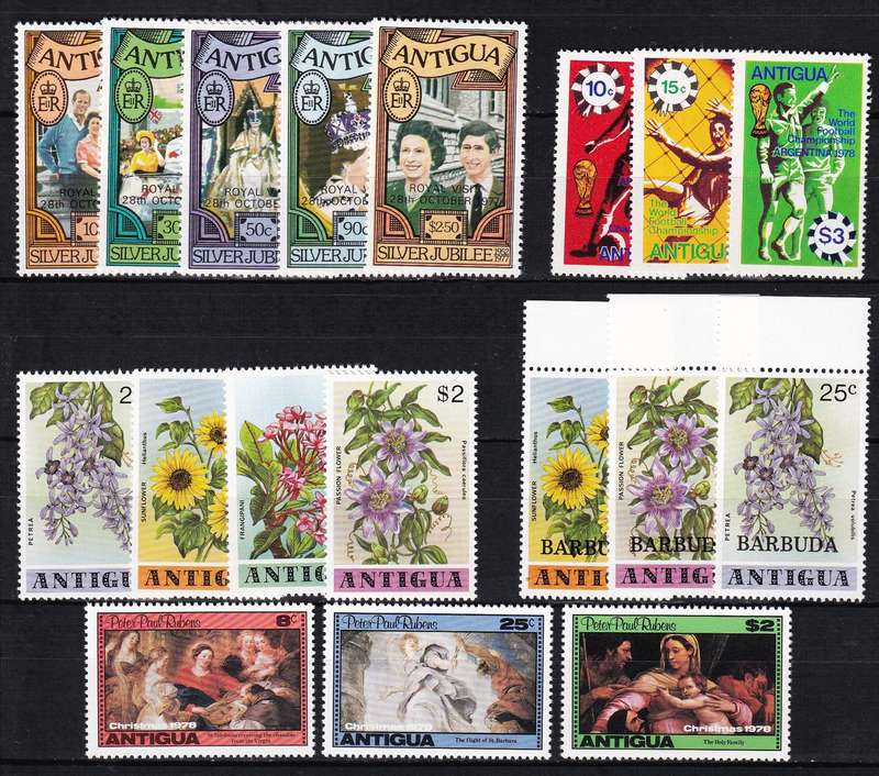 1976/8 Antigua UMM(**) Sets  @ CV  R2,850+