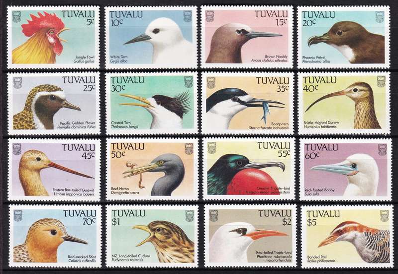 1988 Tuvalu Birds UMM(**) Set - Fantastic Thematic!!!