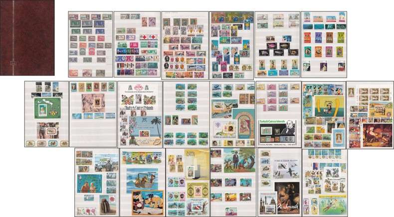 Turks & Caicos Islands 20 Pages Early to Modern in Ideal Album - HIGH CV LOT!