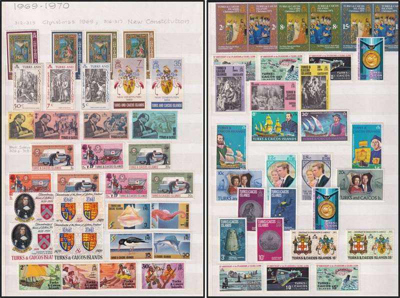 Turks & Caicos Islands 20 Pages Early to Modern in Ideal Album - HIGH CV LOT!