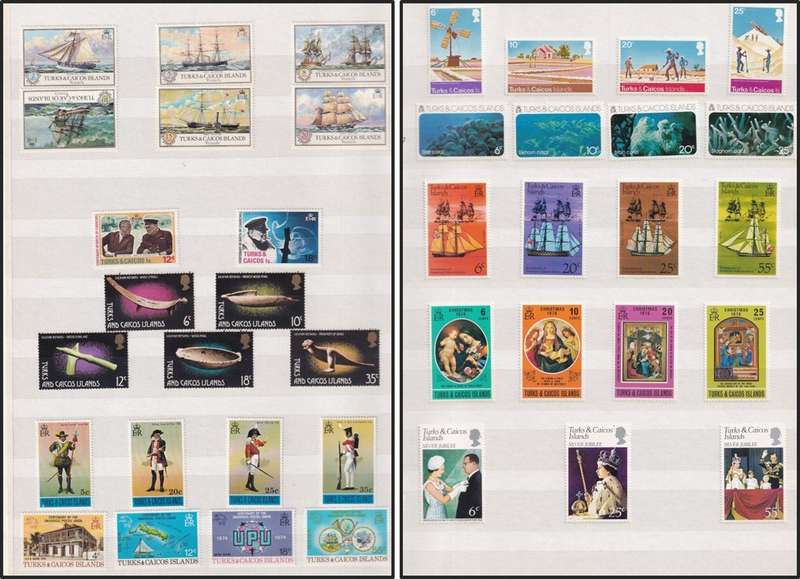 Turks & Caicos Islands 20 Pages Early to Modern in Ideal Album - HIGH CV LOT!