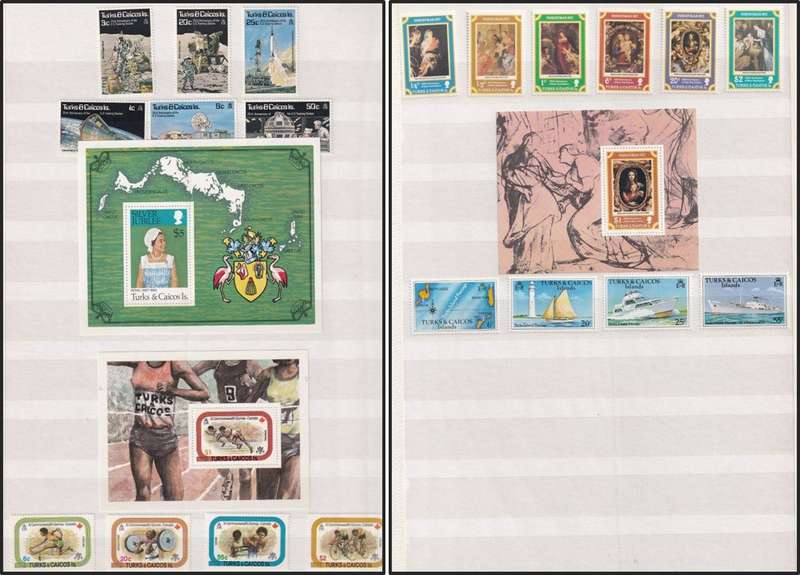 Turks & Caicos Islands 20 Pages Early to Modern in Ideal Album - HIGH CV LOT!