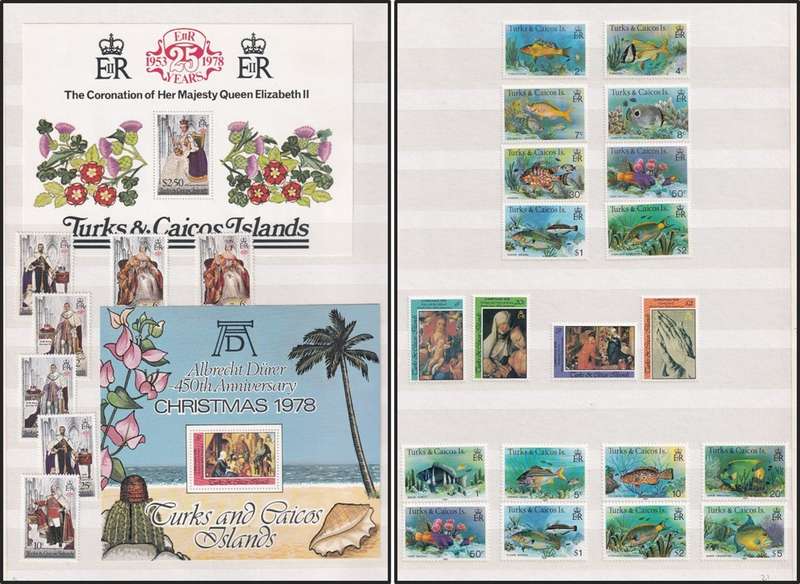 Turks & Caicos Islands 20 Pages Early to Modern in Ideal Album - HIGH CV LOT!