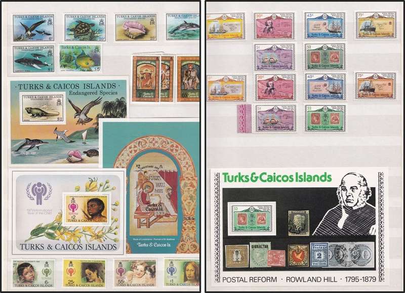 Turks & Caicos Islands 20 Pages Early to Modern in Ideal Album - HIGH CV LOT!