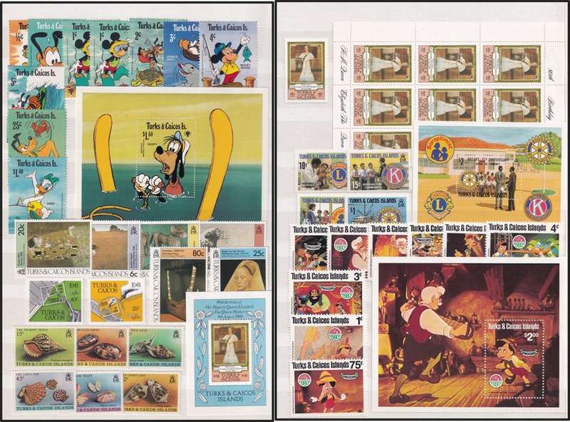 Turks & Caicos Islands 20 Pages Early to Modern in Ideal Album - HIGH CV LOT!