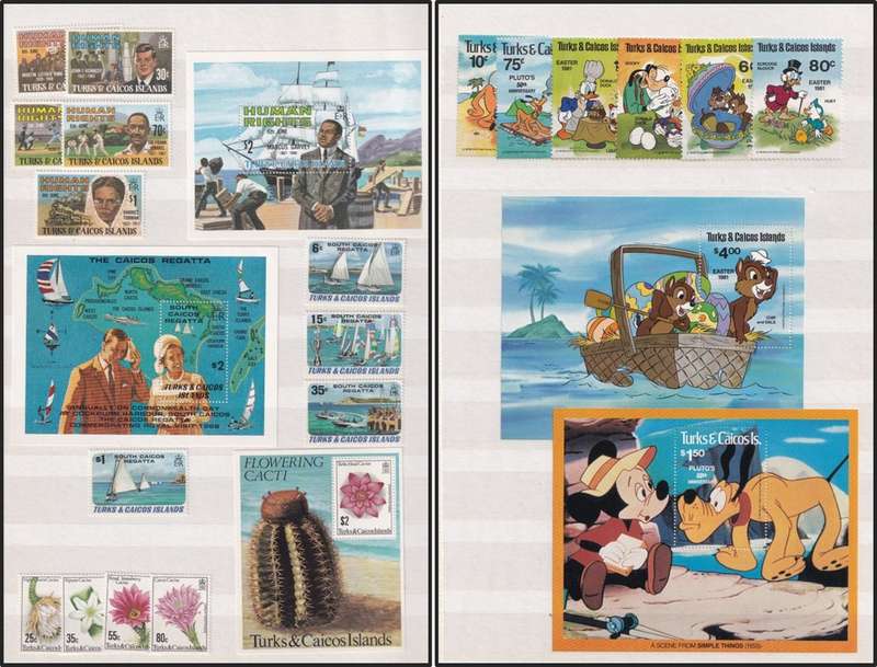 Turks & Caicos Islands 20 Pages Early to Modern in Ideal Album - HIGH CV LOT!