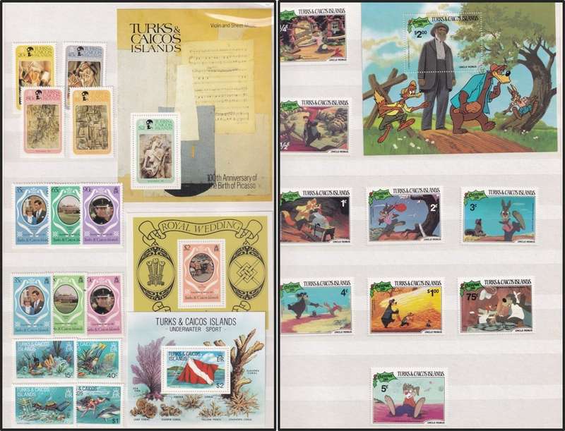 Turks & Caicos Islands 20 Pages Early to Modern in Ideal Album - HIGH CV LOT!