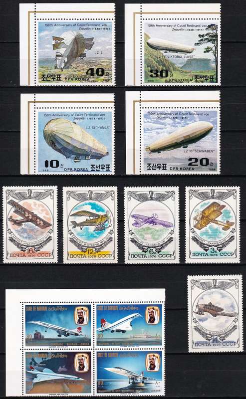 Aircraft/Airmail UMM(**) World Selection - Great Thematic