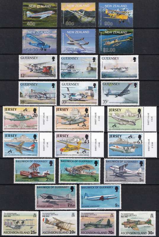 Aircraft/Airmail UMM(**) Commonwealth Selection 1  - Great Thematic