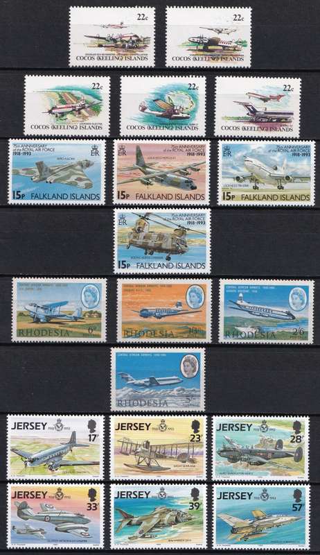 Aircraft/Airmail UMM(**) Commonwealth Selection 1  - Great Thematic