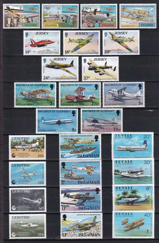 Aircraft/Airmail UMM(**) Commonwealth Selection 1  - Great Thematic
