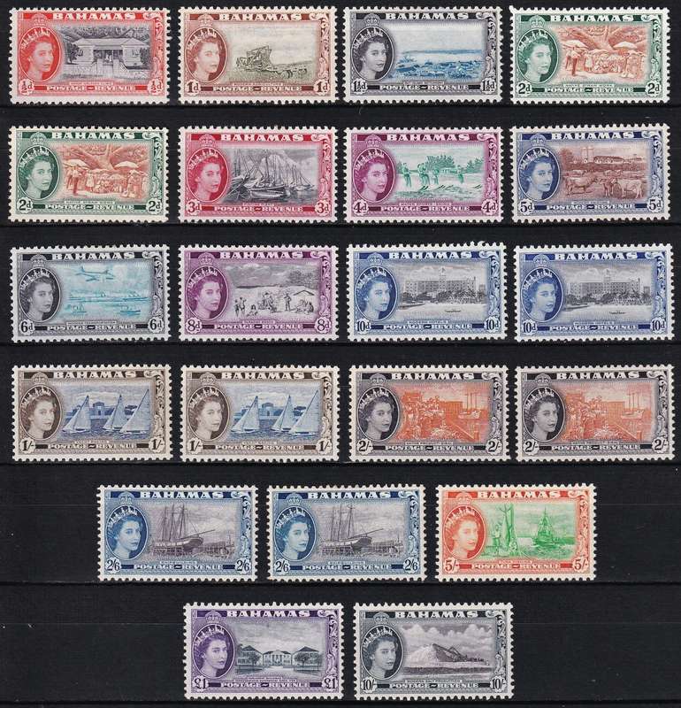 1954/63 Bahamas QEII MM(*) Set & Listed Varieties @ CV  R3,650+