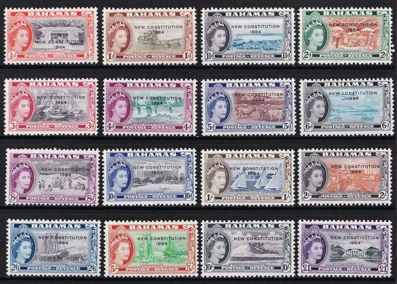1964 Bahamas QEII MM(*) Overprinted Set @ CV  R1,250+