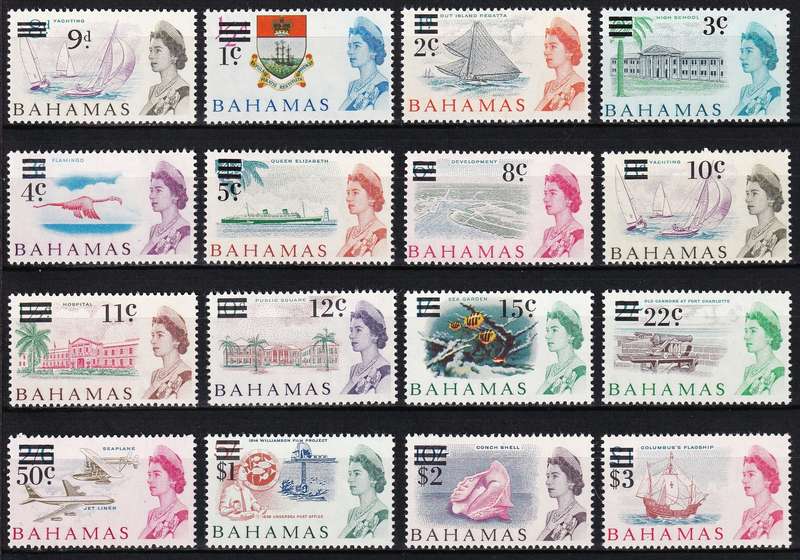 1966 Bahamas QEII MM(*) Surcharge Set & Single @ CV  R1,000+