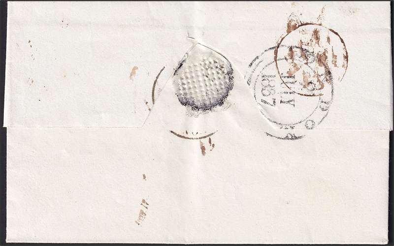 1837 French Wrapper from Calais-Angleterre to Lyon