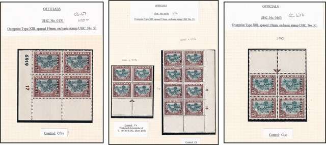 1950/4 Union 2/6 Officials (CC.47/47b) MM/UMM with Varieties Described @ CV  R12,450+