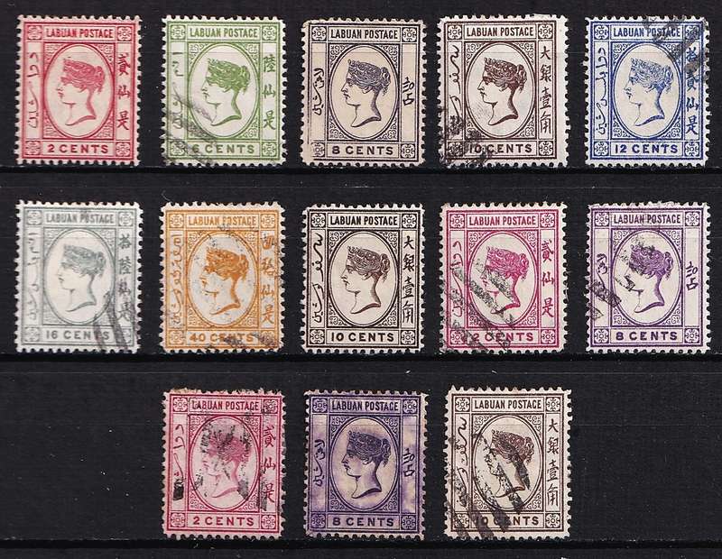 1879/85  Labuan Queen Victoria Used/Mint Unsorted Selection