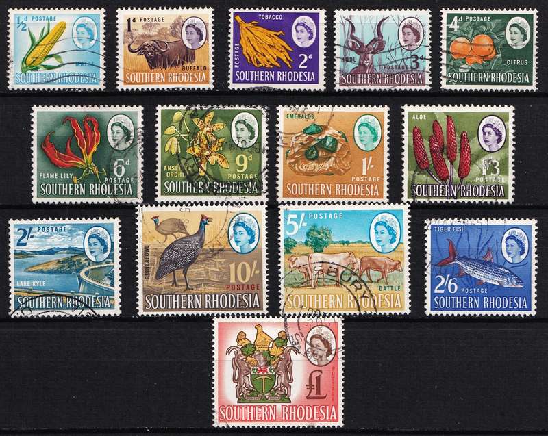 1964 Southern Rhodesia VFU Definitive Set of 14