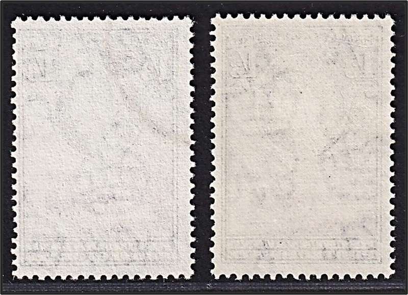 1955 Bechuanaland 1/3 QEII MM(*) & VFU (CC.146) - Both with Re-Entry Variety - Scarce