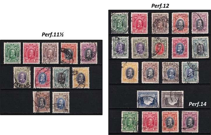1931 S.Rhodesia Field Marshall VFU Set Perf.11½/12/14 (CC.25b Not Incl) @ CV  R9,533