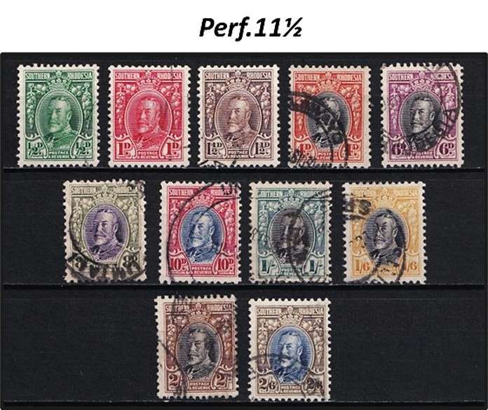 1931 S.Rhodesia Field Marshall VFU Set Perf.11½/12/14 (CC.25b Not Incl) @ CV  R9,533