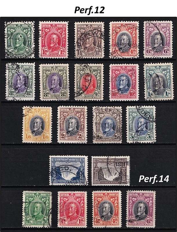 1931 S.Rhodesia Field Marshall VFU Set Perf.11½/12/14 (CC.25b Not Incl) @ CV  R9,533