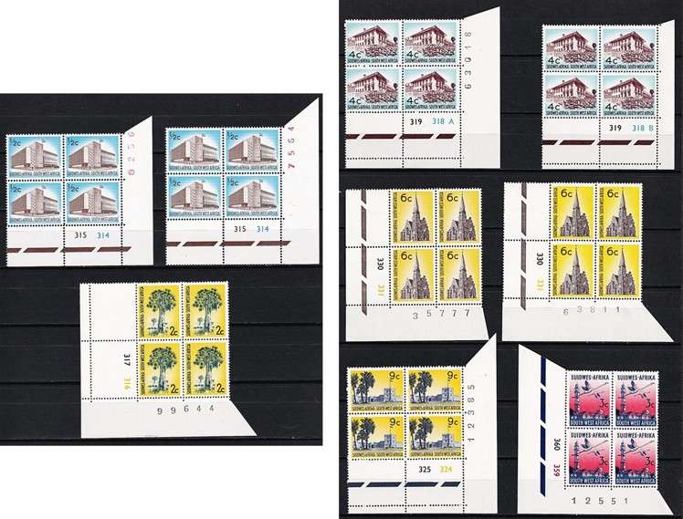 1970/73 SWA 1st Definitive UMM(**) Group 6 to 8 Controls Selection @ CV  R2,460