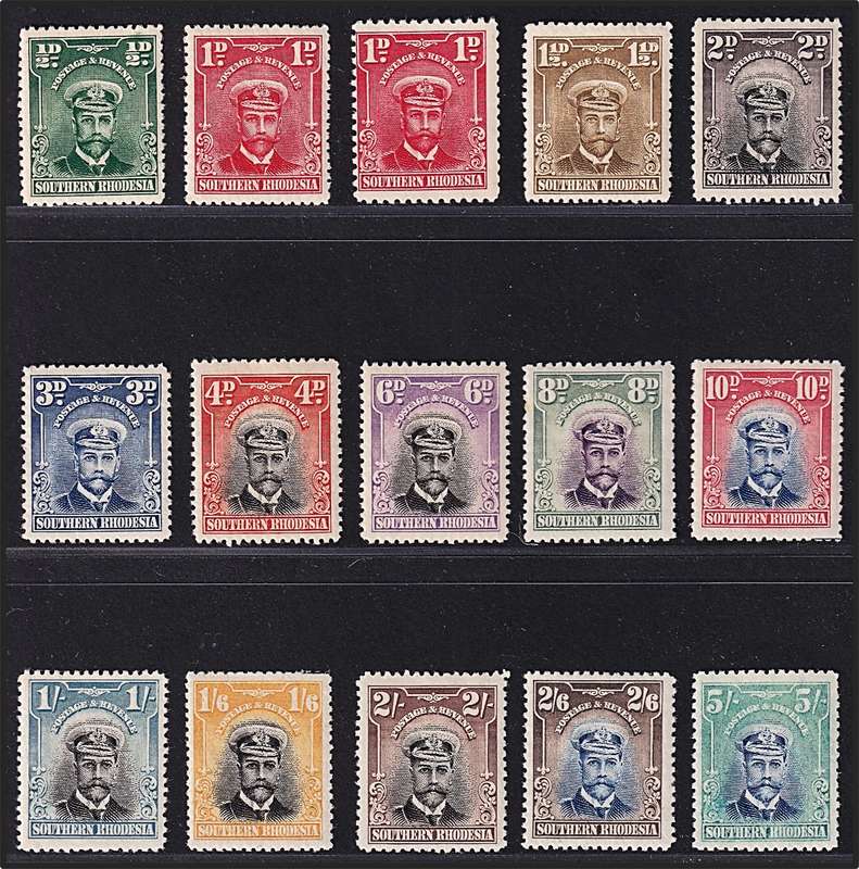 1924 Southern Rhodesia KGVI Full MM(*) Set & CC.2d(Coil) @ CV  R4,800